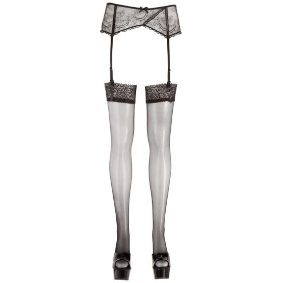Cottelli - Lace tights (black) - 3/L