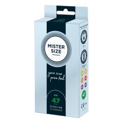 Mister Size thin condom - 47mm (10pcs)