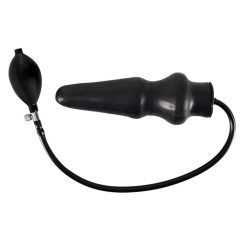 LATEX - Large inflatable anal cone (black)