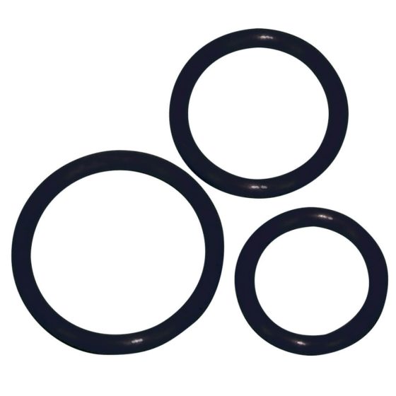 You2Toys - Silicone penis ring trio - black