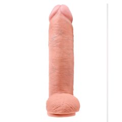 King Cock 12 testicles big dildo (30 cm) - natural
