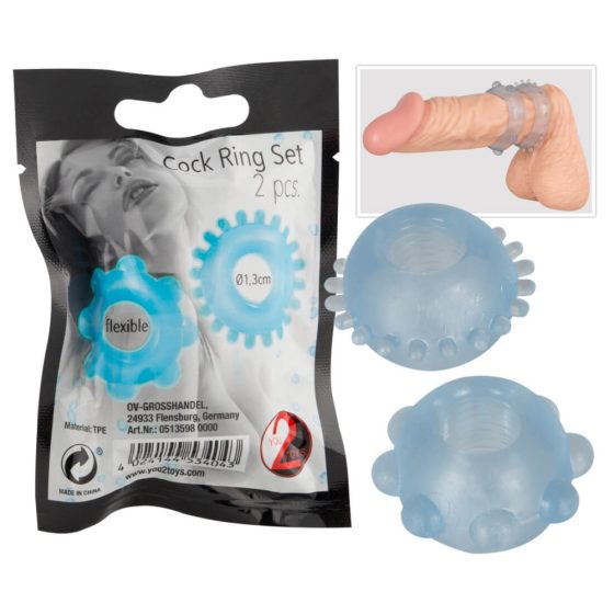 You2Toys - Penny ring duo (translucent blue)