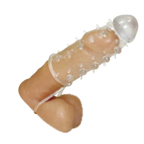 Penis cloak with testicle ring - Crystal Skin