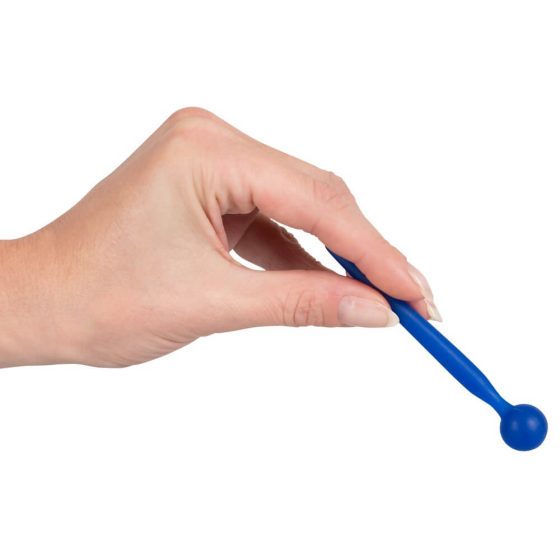 Dilator Sperm Stopper - Spherical silicone urethral dilator dildo (blue)