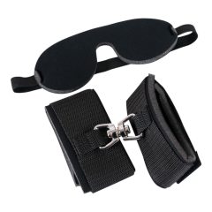 Bad Kitty - handcuffs and blindfold (black)
