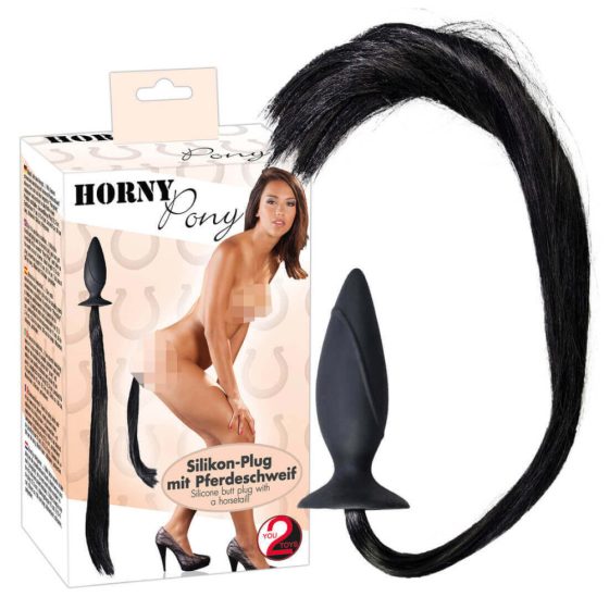You2Toys - HORNY Pony - anal cone with ponytail (black)