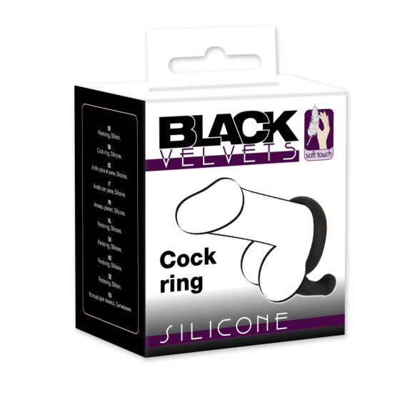 Black Velvet penis ring with barrier stimulator (black)