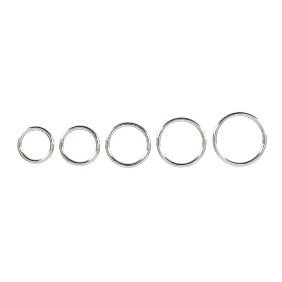 Bad Kitty - metal penis ring set (5 pieces)