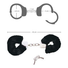 Bad Kitty - Plush handcuffs - black