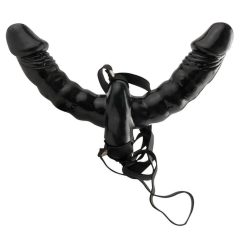 Attachable double vibrator (black) - Fetish
