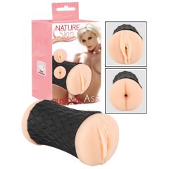   Nature Skin - lifelike pussy and butt masturbator (natural black)