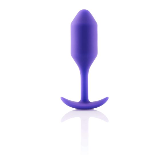 b-vibe Snug Plug 2 - double ball anal dildo (114g) - purple