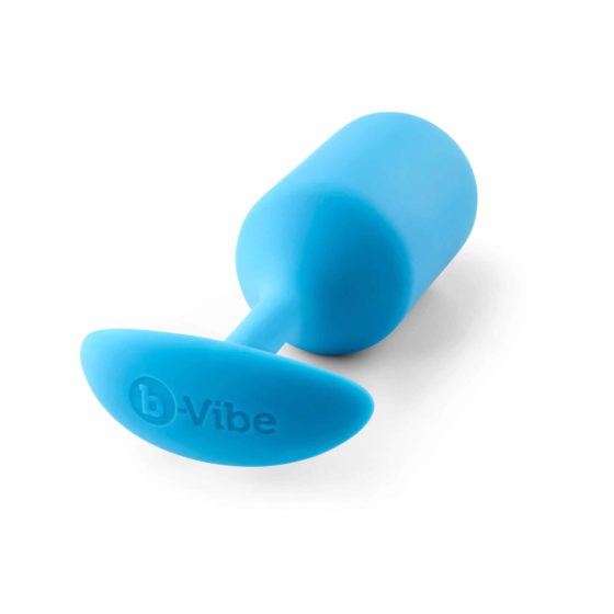 b-vibe Snug Plug 3 - double ball anal dildo (180g) - blue
