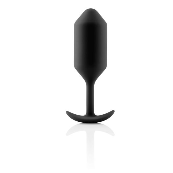 b-vibe Snug Plug 3 - double ball anal dildo (180g) - black