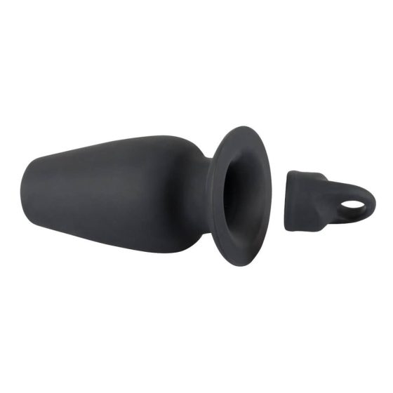 You2Toys - Lust Tunnel - hollow anal dilator dildo with lock (black)
