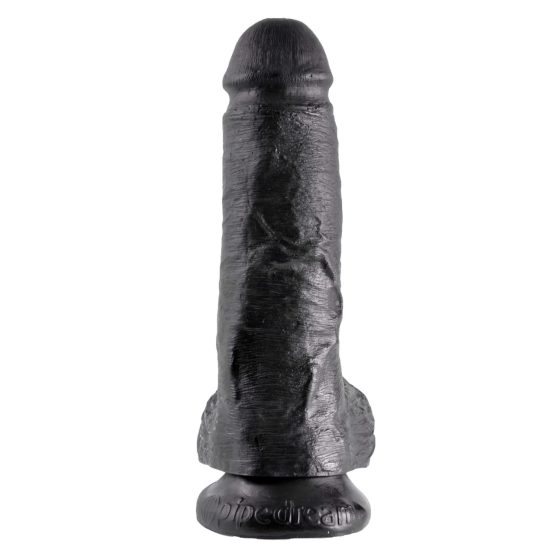 King Cock 8 testicle dildo (20 cm) - black