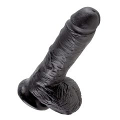 King Cock 8 testicle dildo (20 cm) - black
