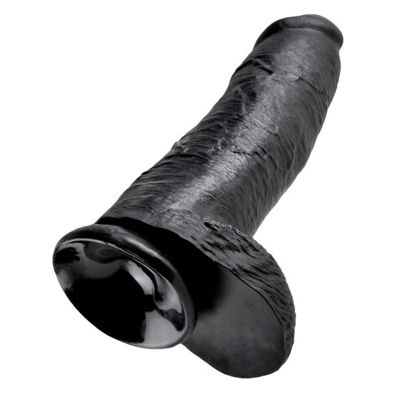 King Cock 12 testicles big dildo (30 cm) - black