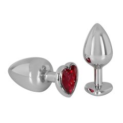 You2Toys - Diamond - 159g aluminium anal dildo (silver-red)