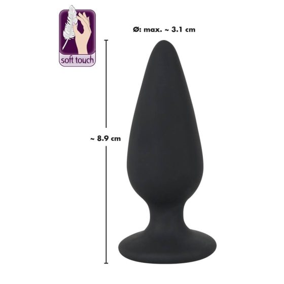 Black Velvet Heavy - 75g anal dildo (black)