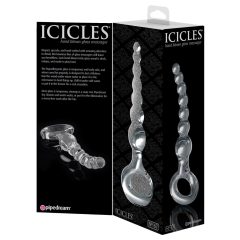   Icicles No. 67 - spherical glass dildo with teething ring (translucent)