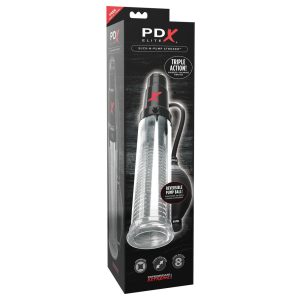 PDX Elite - 2in1 - Penis pump and masturbator in one (translucent)