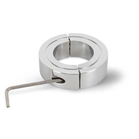 Rebel - heavy steel testicle ring and stretcher (273g)