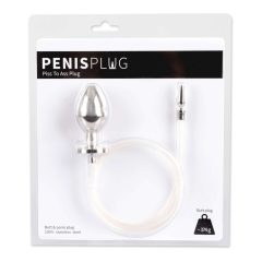   Piss to Ass Plug - hollow steel anal dildo with urethral dilator