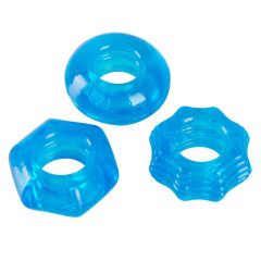 You2Toys - Stretchy - silicone penis ring trio (blue)