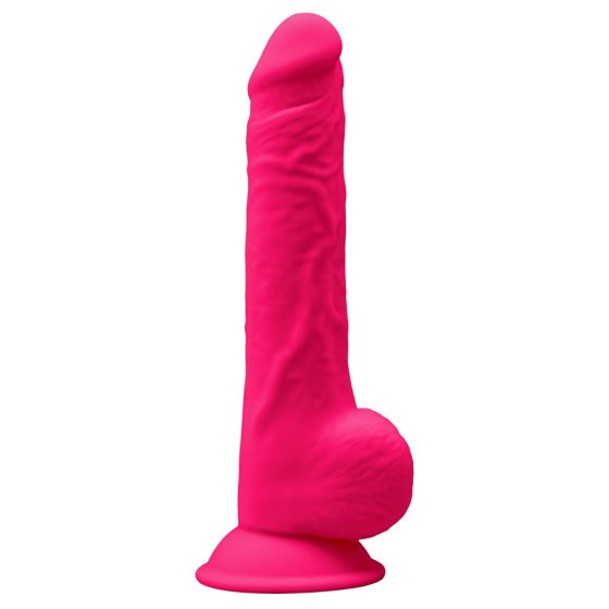 Silexd 9,5 - malleable, clamp-on, testicular dildo - 24cm (pink)
