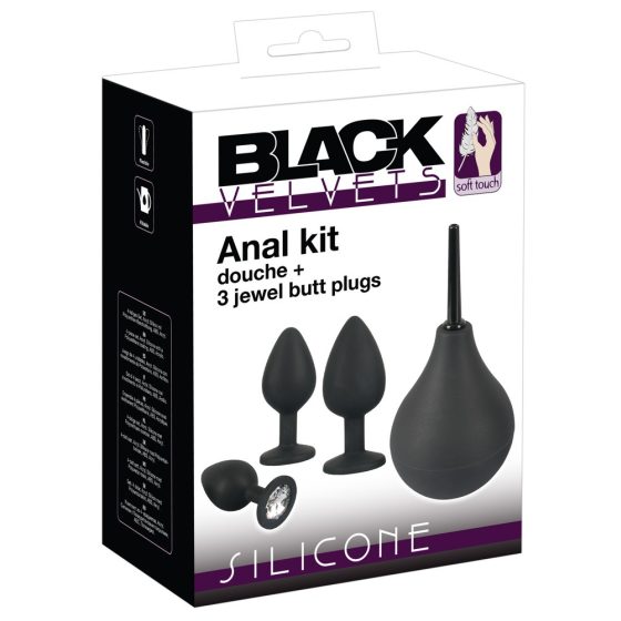Black Velvet - Anal dildo set (4 pieces) - black