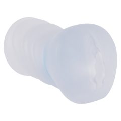   STROKER - artificial pussy masturbator with penis ring (milk white)