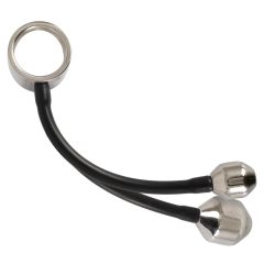   You2Toys Heavy Gear - testicle ring with anal weight (black-silver)
