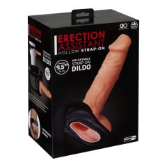 Erection Assistant - hollow attachable dildo (natural)