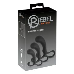 Rebel - 3 piece prostate dildo set (black)