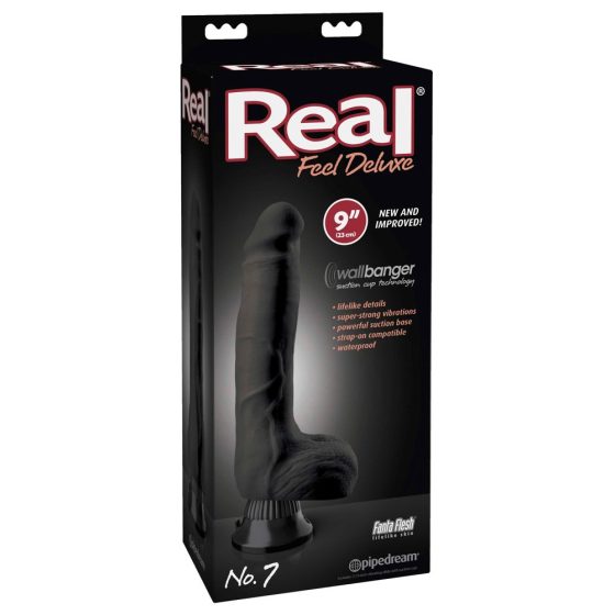 Real Feel Deluxe No.7 - testicle vibrator (black)