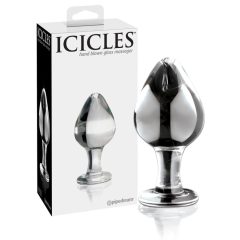Icicles No. 25 - conical, glass anal dildo (translucent)
