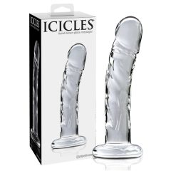 Icicles No. 62 - glass dildo with penis (translucent)
