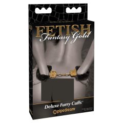 Pipedream Fetish Fantasy Gold - plush handcuffs (black)