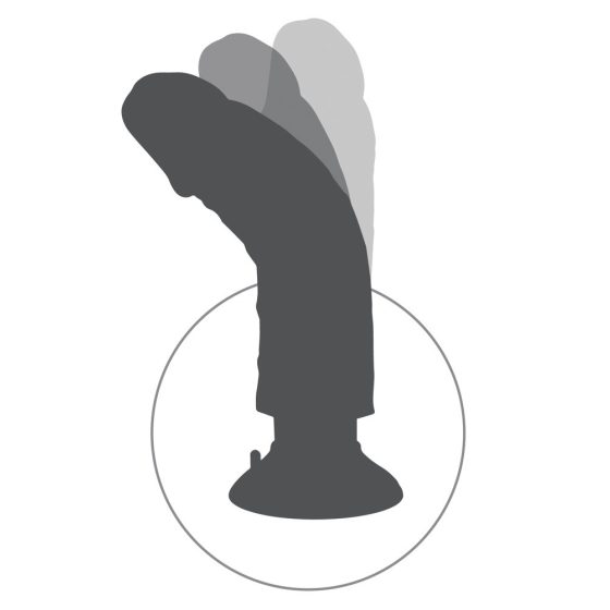 King Cock 10 - Flexible dildo with pads (25cm) - natural