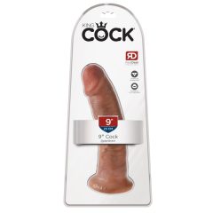King Cock 9 - clamp-on dildo (23cm) - dark natural