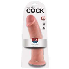 King Cock 10 - large clamp-on dildo (25cm) - natural