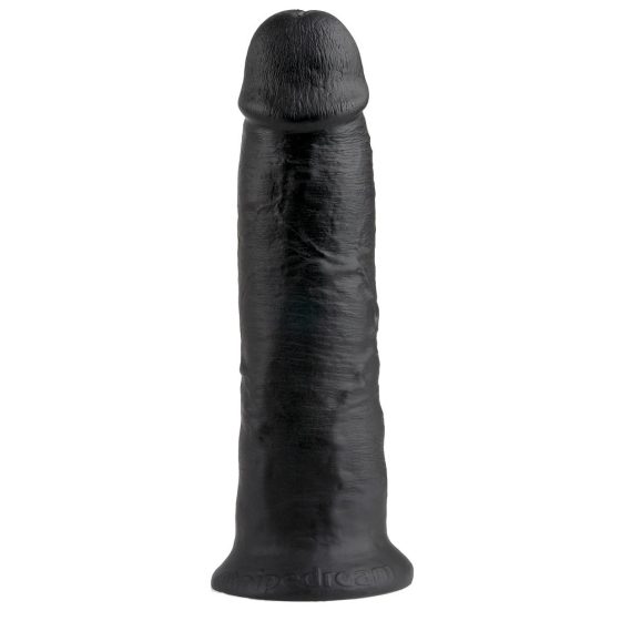 King Cock 10 - large clamp-on dildo (25cm) - black