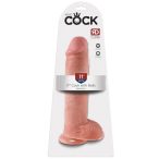   King Cock 11 - big clamp-on, testicular dildo (28cm) - natural