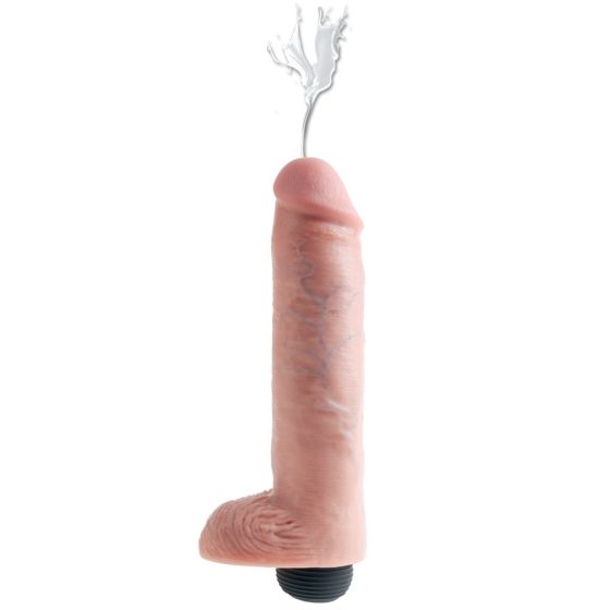 King Cock 10 - lifelike squirting dildo (25cm) - natural
