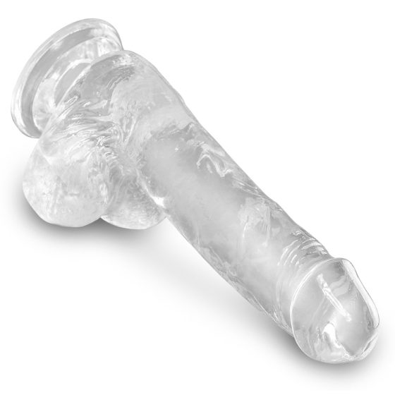 King Cock Clear 6 - small dildo with testicles (15cm)