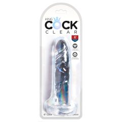 King Cock Clear 6 - sticky dildo (15cm)
