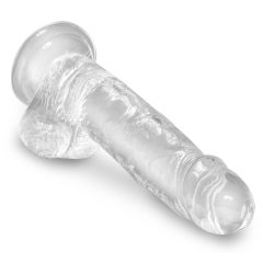 King Cock Clear 7 - clamp-on, testicular dildo (18cm)