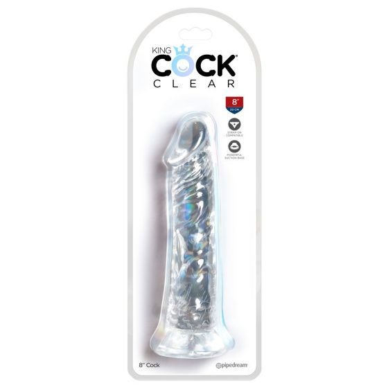 King Cock Clear 8 - large dildo with clamp (20cm)