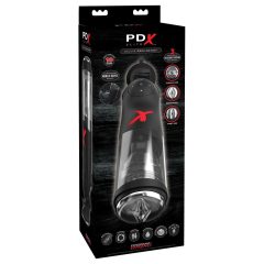   PDX Deluxe Mega-Bator - battery-operated, rotating, up and down moving masturbator (black)